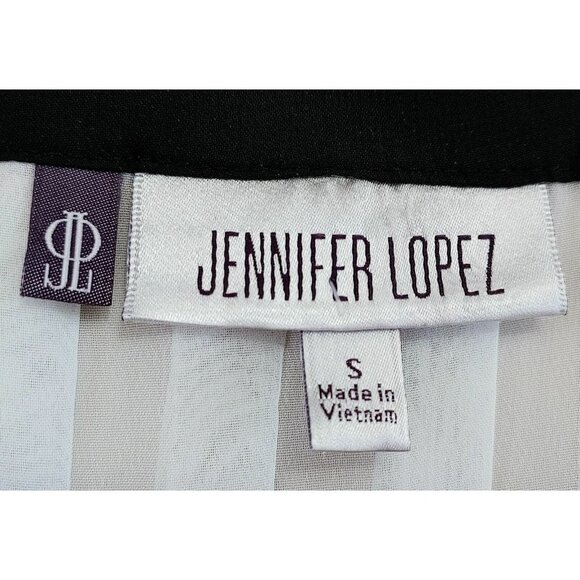 Jennifer Lopez Women's Blouse Size Small Pleated Colorblock - Picture 2 of 3